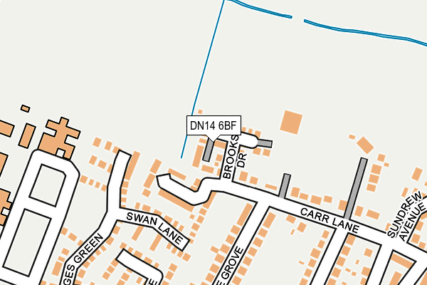 DN14 6BF map - OS OpenMap – Local (Ordnance Survey)