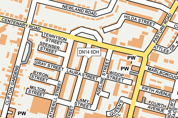 DN14 6DH map - OS OpenMap – Local (Ordnance Survey)