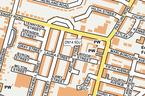 DN14 6DJ map - OS OpenMap – Local (Ordnance Survey)