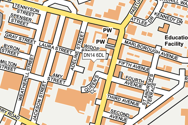 DN14 6DL map - OS OpenMap – Local (Ordnance Survey)