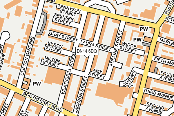 DN14 6DQ map - OS OpenMap – Local (Ordnance Survey)