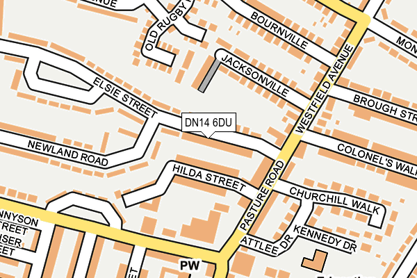 DN14 6DU map - OS OpenMap – Local (Ordnance Survey)