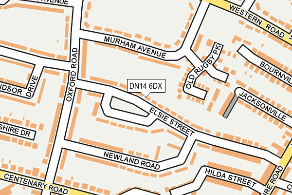 DN14 6DX map - OS OpenMap – Local (Ordnance Survey)
