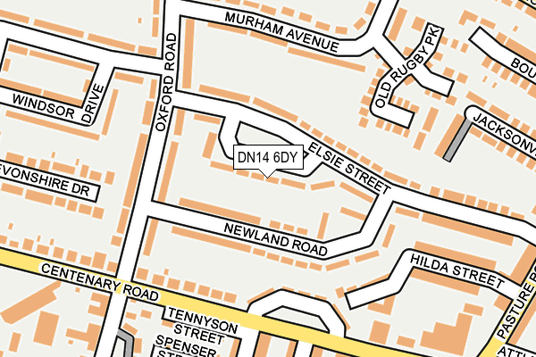 DN14 6DY map - OS OpenMap – Local (Ordnance Survey)
