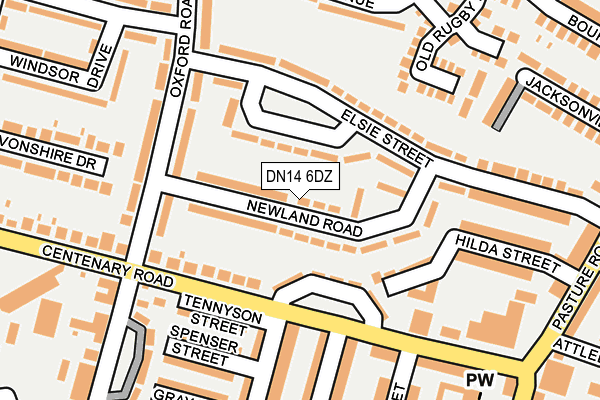 DN14 6DZ map - OS OpenMap – Local (Ordnance Survey)