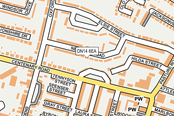 DN14 6EA map - OS OpenMap – Local (Ordnance Survey)
