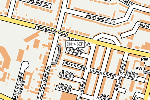 DN14 6EF map - OS OpenMap – Local (Ordnance Survey)