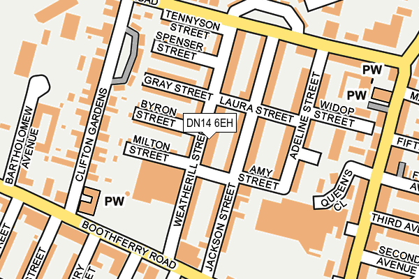 DN14 6EH map - OS OpenMap – Local (Ordnance Survey)