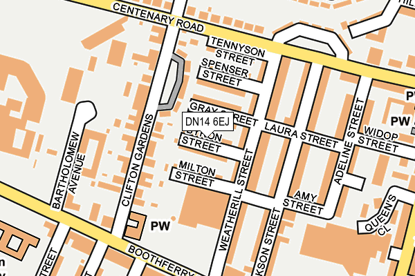 DN14 6EJ map - OS OpenMap – Local (Ordnance Survey)