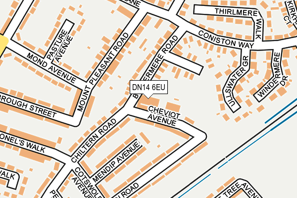 DN14 6EU map - OS OpenMap – Local (Ordnance Survey)