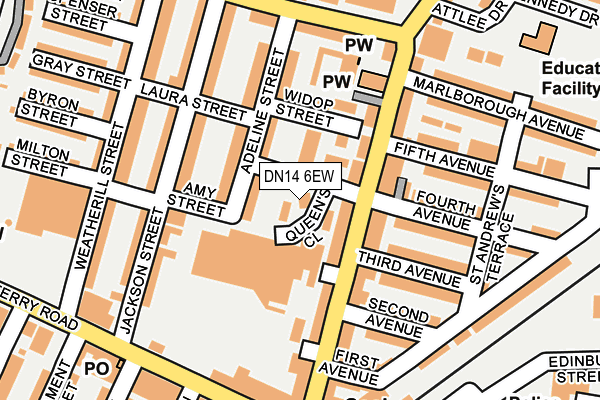 DN14 6EW map - OS OpenMap – Local (Ordnance Survey)