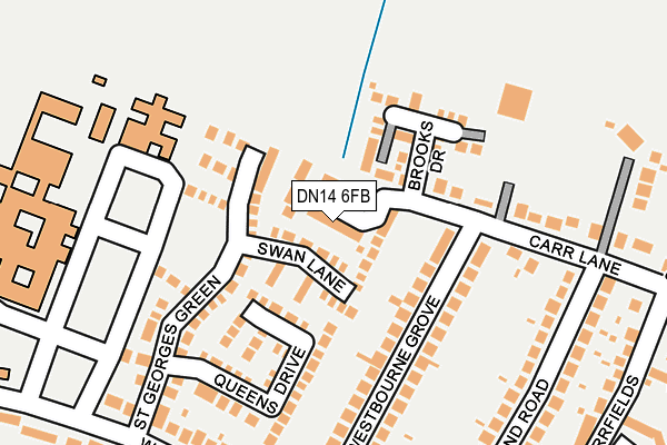 DN14 6FB map - OS OpenMap – Local (Ordnance Survey)