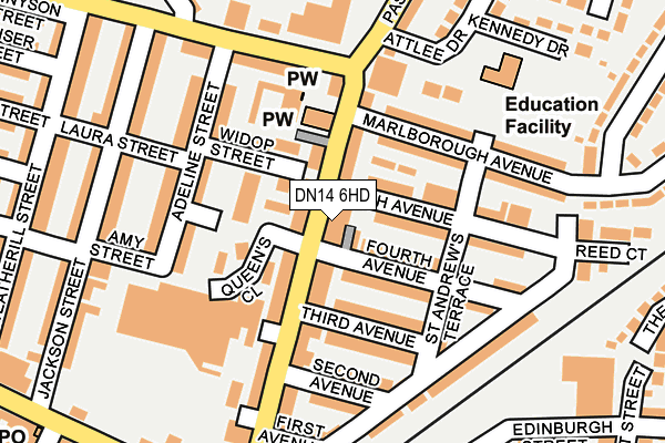 DN14 6HD map - OS OpenMap – Local (Ordnance Survey)