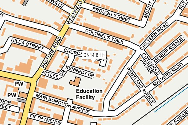 DN14 6HH map - OS OpenMap – Local (Ordnance Survey)