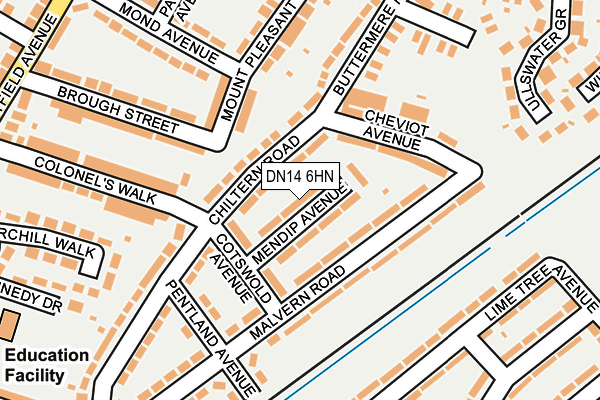 DN14 6HN map - OS OpenMap – Local (Ordnance Survey)