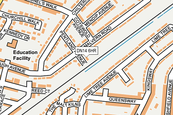 DN14 6HR map - OS OpenMap – Local (Ordnance Survey)