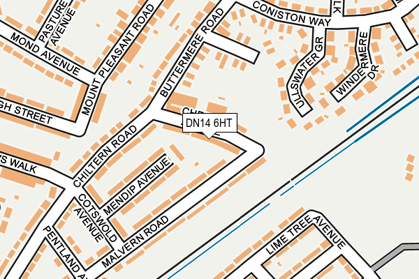 DN14 6HT map - OS OpenMap – Local (Ordnance Survey)