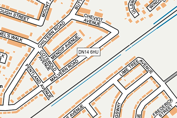 DN14 6HU map - OS OpenMap – Local (Ordnance Survey)