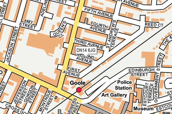 DN14 6JG map - OS OpenMap – Local (Ordnance Survey)