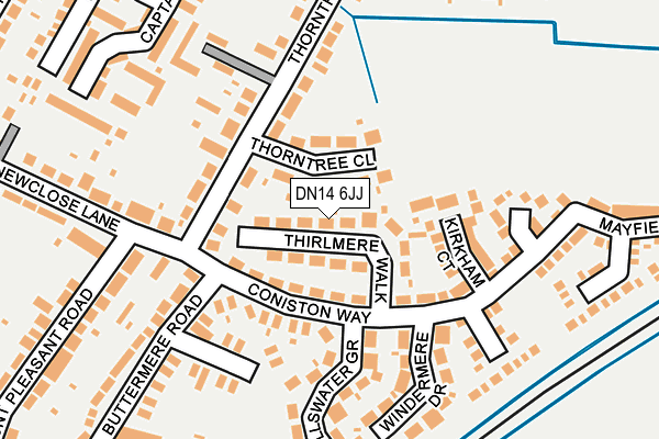 DN14 6JJ map - OS OpenMap – Local (Ordnance Survey)