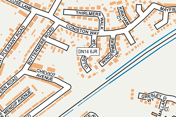 DN14 6JR map - OS OpenMap – Local (Ordnance Survey)