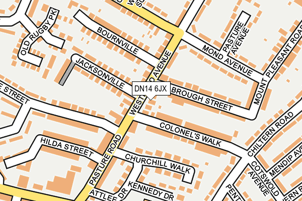DN14 6JX map - OS OpenMap – Local (Ordnance Survey)