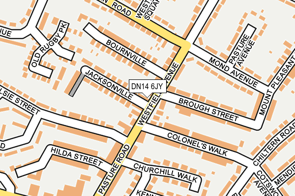 DN14 6JY map - OS OpenMap – Local (Ordnance Survey)