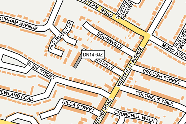 DN14 6JZ map - OS OpenMap – Local (Ordnance Survey)