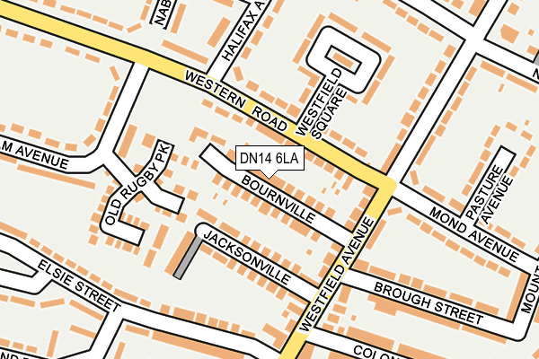 DN14 6LA map - OS OpenMap – Local (Ordnance Survey)