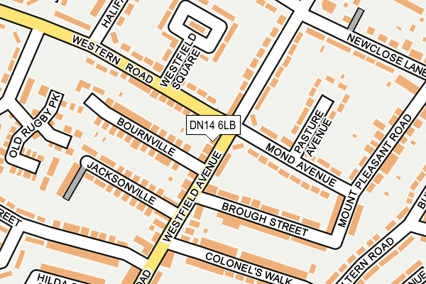 DN14 6LB map - OS OpenMap – Local (Ordnance Survey)