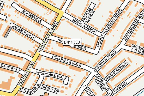 DN14 6LD map - OS OpenMap – Local (Ordnance Survey)