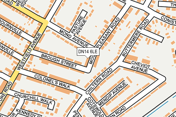 DN14 6LE map - OS OpenMap – Local (Ordnance Survey)