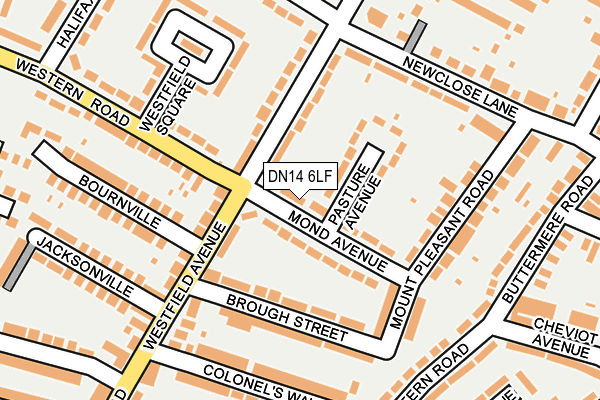DN14 6LF map - OS OpenMap – Local (Ordnance Survey)