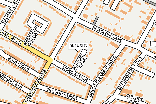 DN14 6LG map - OS OpenMap – Local (Ordnance Survey)