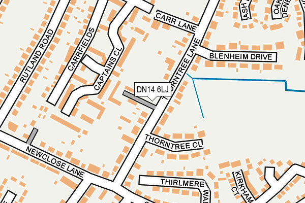 DN14 6LJ map - OS OpenMap – Local (Ordnance Survey)