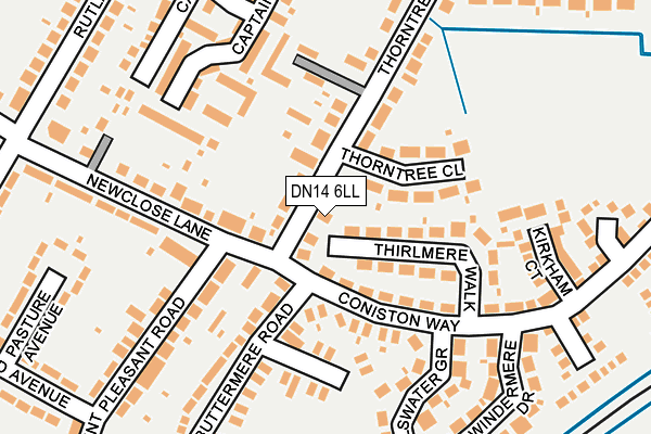 DN14 6LL map - OS OpenMap – Local (Ordnance Survey)