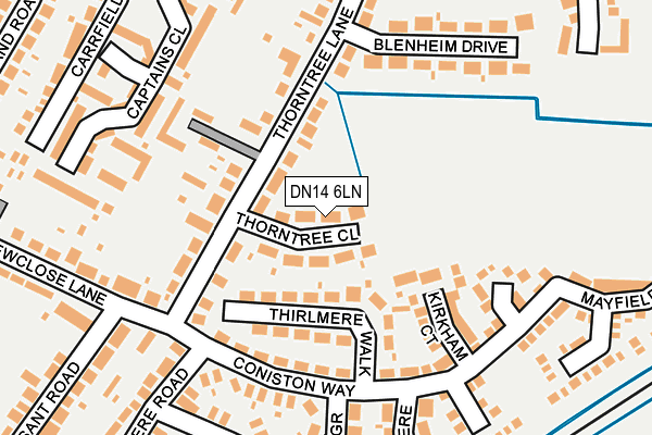 DN14 6LN map - OS OpenMap – Local (Ordnance Survey)