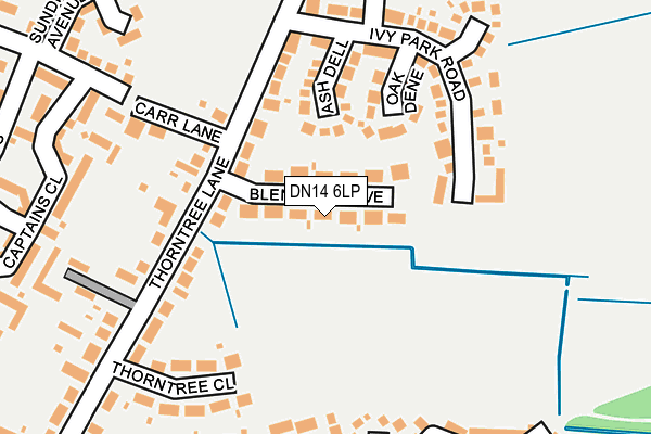 DN14 6LP map - OS OpenMap – Local (Ordnance Survey)