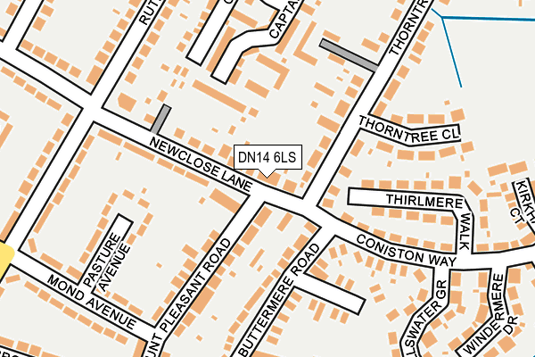 DN14 6LS map - OS OpenMap – Local (Ordnance Survey)