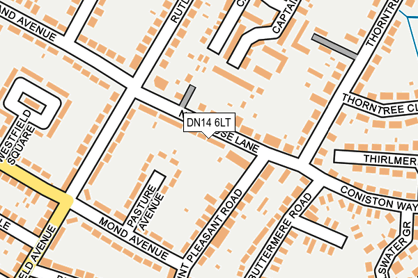 DN14 6LT map - OS OpenMap – Local (Ordnance Survey)