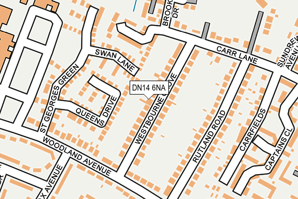 DN14 6NA map - OS OpenMap – Local (Ordnance Survey)