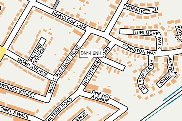 DN14 6NH map - OS OpenMap – Local (Ordnance Survey)