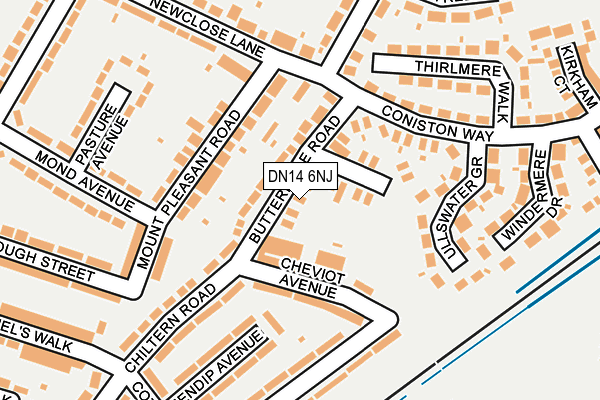 DN14 6NJ map - OS OpenMap – Local (Ordnance Survey)