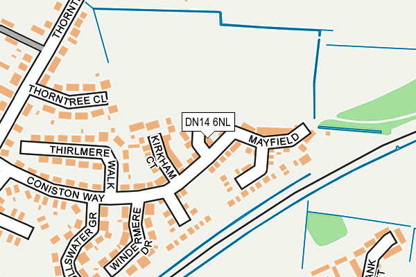DN14 6NL map - OS OpenMap – Local (Ordnance Survey)