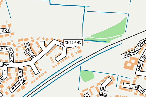 DN14 6NN map - OS OpenMap – Local (Ordnance Survey)