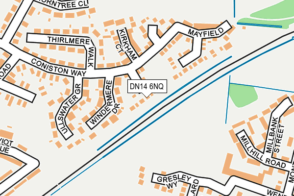 DN14 6NQ map - OS OpenMap – Local (Ordnance Survey)