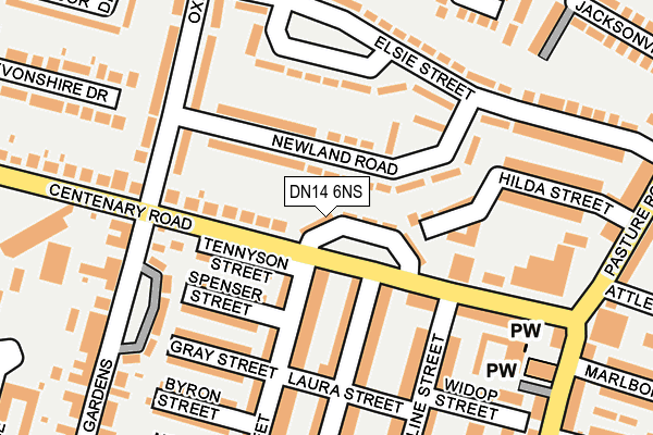 DN14 6NS map - OS OpenMap – Local (Ordnance Survey)