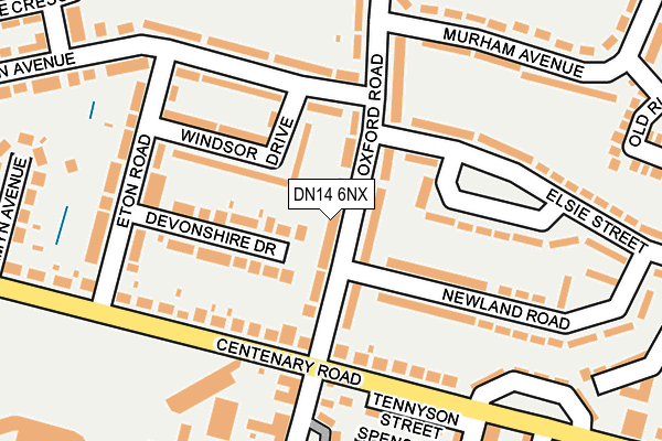 DN14 6NX map - OS OpenMap – Local (Ordnance Survey)