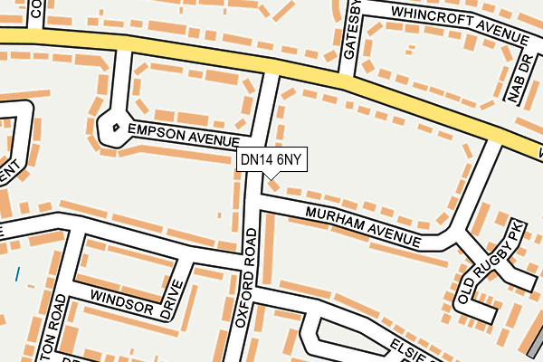 DN14 6NY map - OS OpenMap – Local (Ordnance Survey)