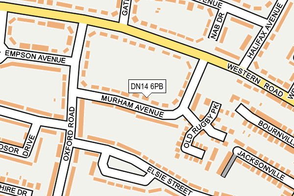 DN14 6PB map - OS OpenMap – Local (Ordnance Survey)